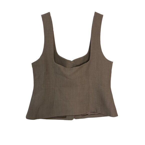SIR. Leonardo Button Down Bodice Top in taupe 3/L New as-is Womens Sleeveless - Picture 7 of 13